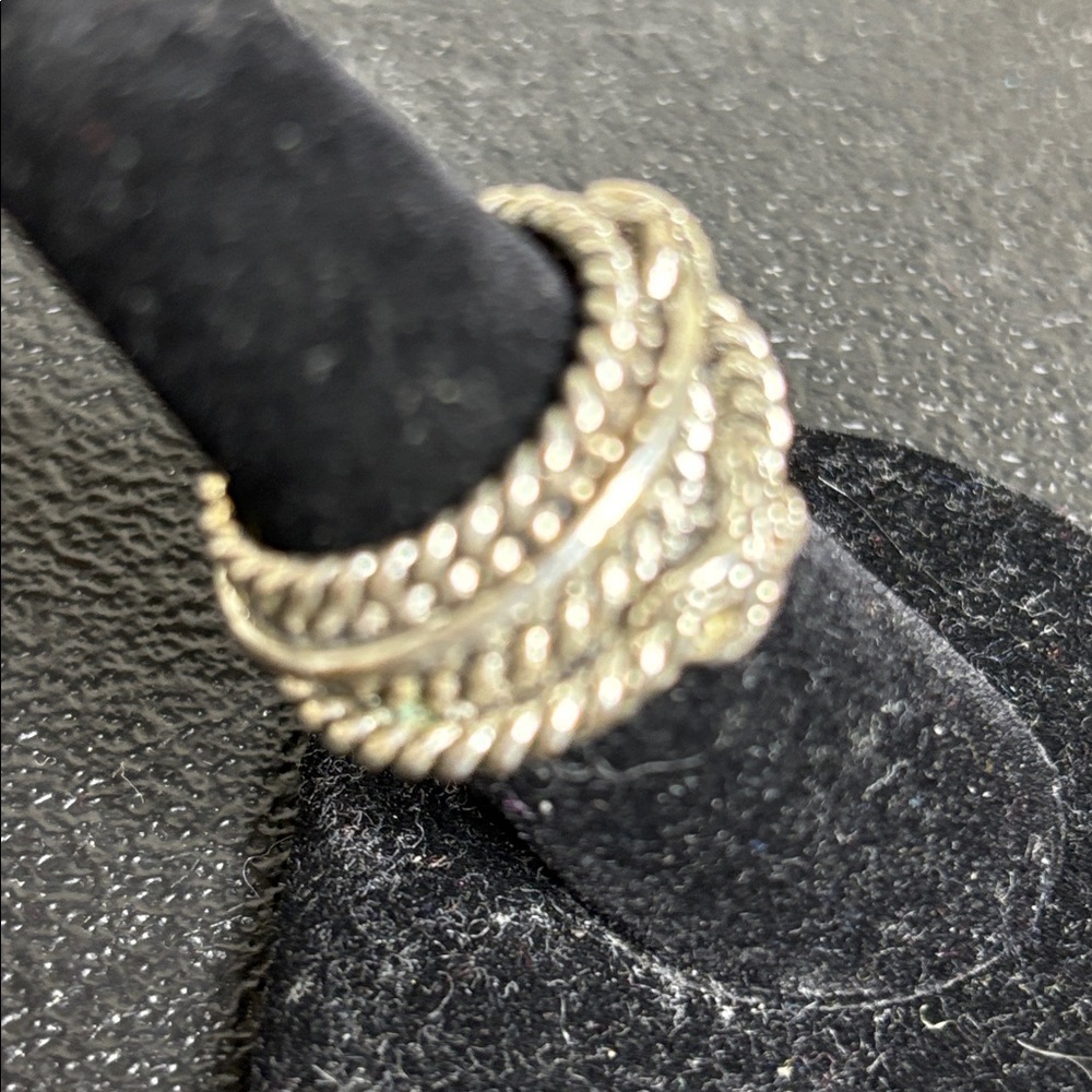 Premier Designs Silver Twisted Rope Ring - Picture 4 of 6